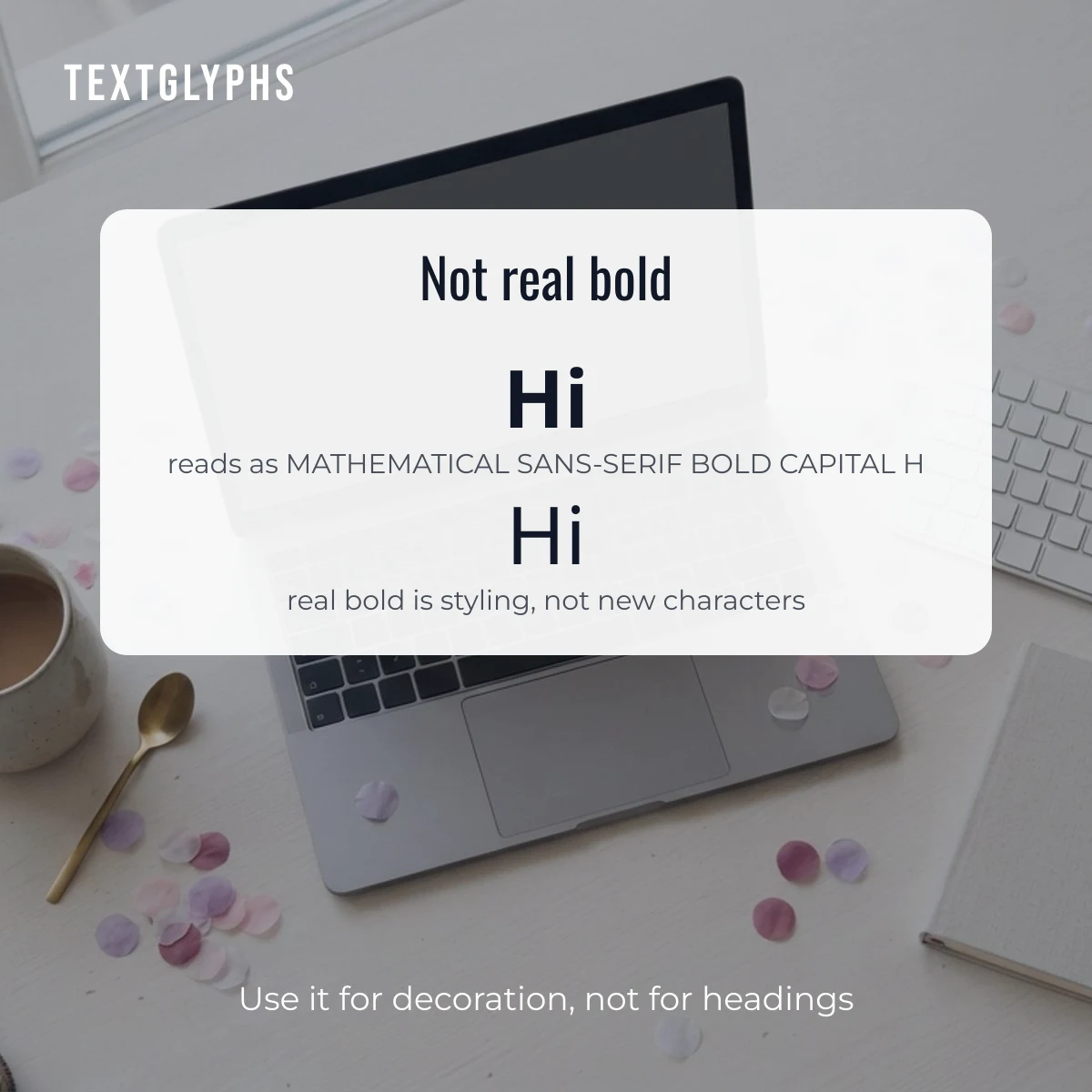 Unicode bold text is not real bold: screen readers read it as mathematical letters