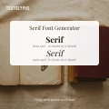 Serif Font Generator – Copy and Paste 𝐒𝐞𝐫𝐢𝐟 Text